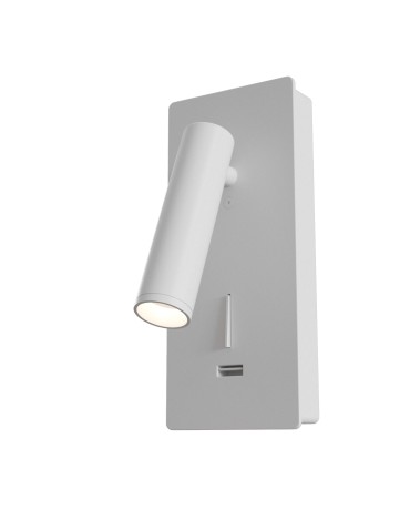 Maytoni Mirax Wall lamp/wall switch with LED reading switch 3W 200lm 3000K White C041WL-L3W3K