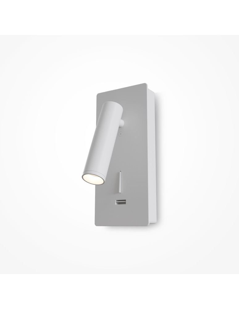 Wall lamps - Maytoni Mirax Wall lamp/wall switch with LED reading switch 3W 200lm 3000K White C041WL-L3W3K - product kolory-swiatla.pl 4