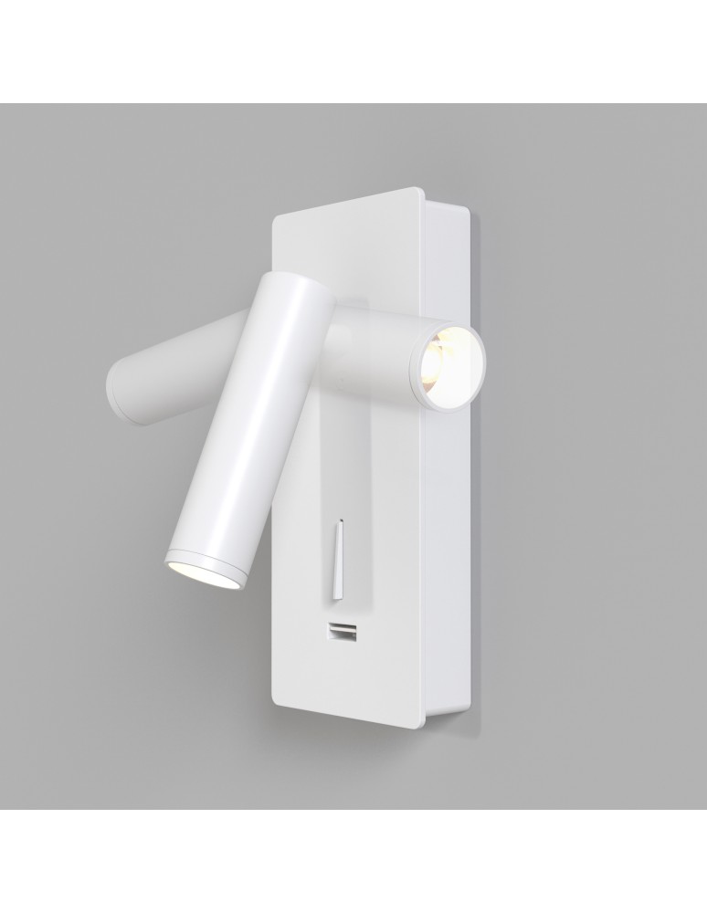 Wall lamps - Maytoni Mirax Wall lamp/wall switch with LED reading switch 3W 200lm 3000K White C041WL-L3W3K - product kolory-swiatla.pl 5
