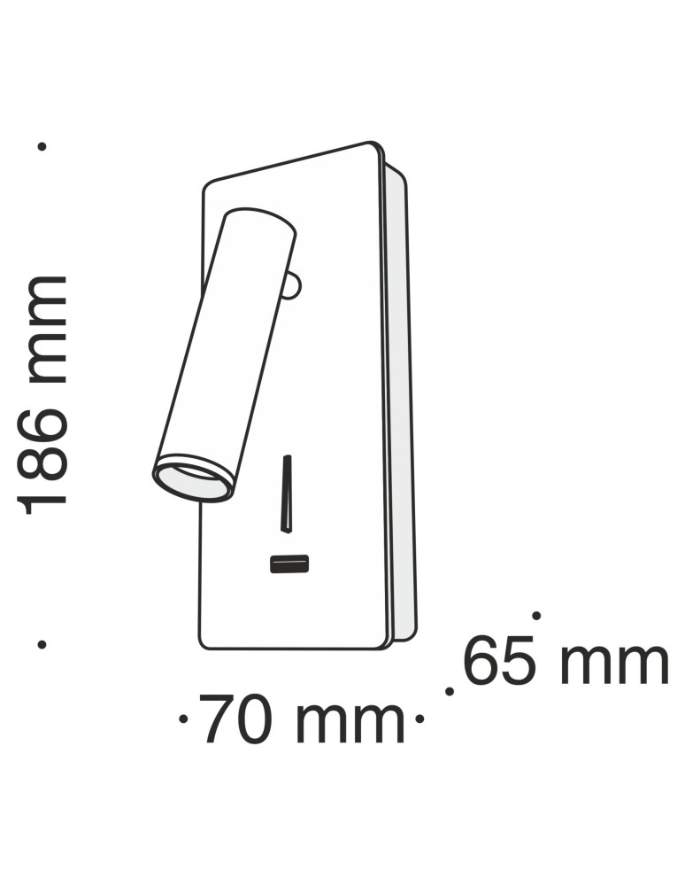Wall lamps - Maytoni Mirax Wall lamp/wall switch with LED reading switch 3W 200lm 3000K White C041WL-L3W3K - product kolory-swiatla.pl 6