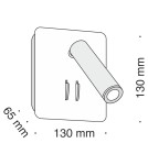 Wall lamps - Maytoni Ios 176 Wall lamp/wall switch with LED reading switch 9W 550lm 3000K White C175-WL-01-6W-W - product 5