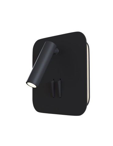 Maytoni Ios 176 Wall lamp/wall switch with LED reading switch 9W 550lm 3000K Black C175-WL-01-6W-B