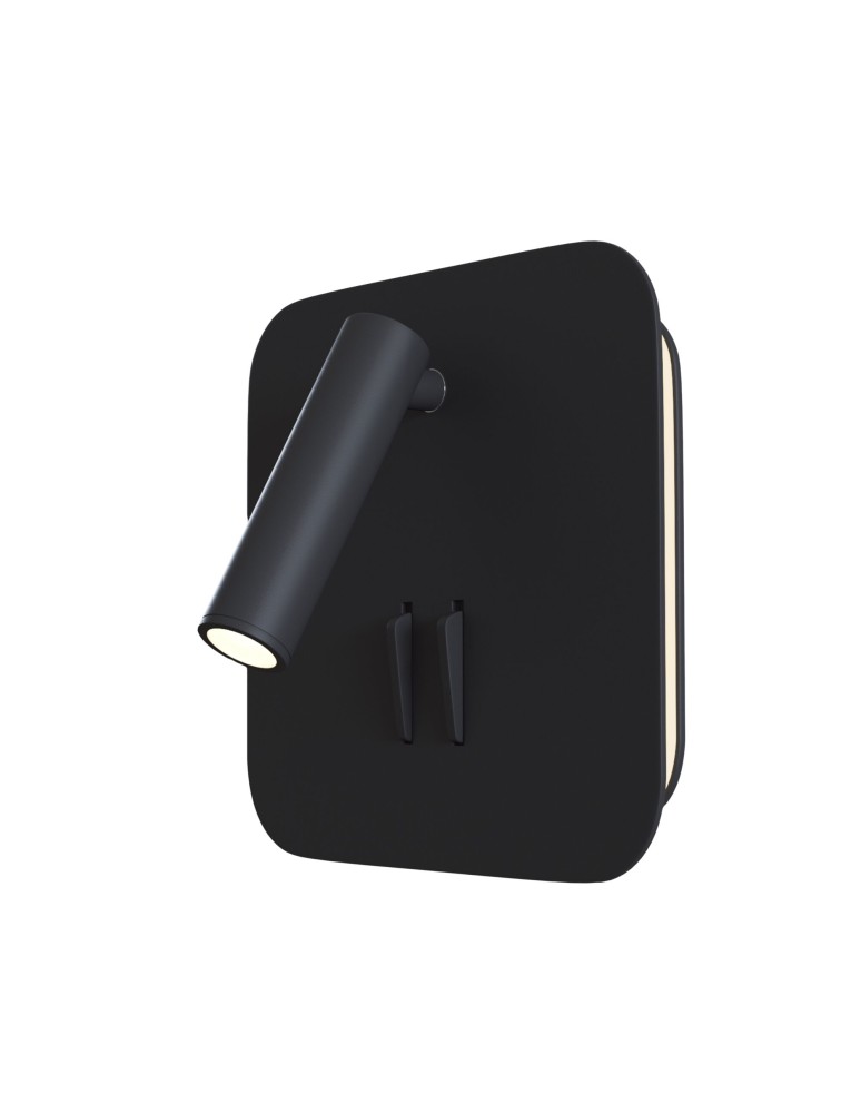 Wall lamps - Maytoni Ios 176 Wall lamp/wall switch with LED reading switch 9W 550lm 3000K Black C175-WL-01-6W-B - product kolory-swiatla.pl 1