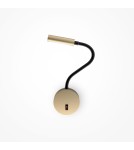 Wall lamps - Maytoni Stem Wall lamp/wall switch with LED reading switch 3W 150lm 3000K Gold Matte C035WL-L3MG3K - product 1