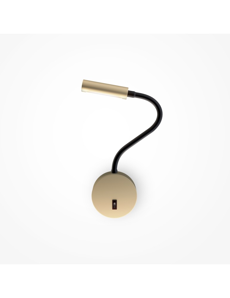 Wall lamps - Maytoni Stem Wall lamp/wall switch with LED reading switch 3W 150lm 3000K Gold Matte C035WL-L3MG3K - product kolory-swiatla.pl 1