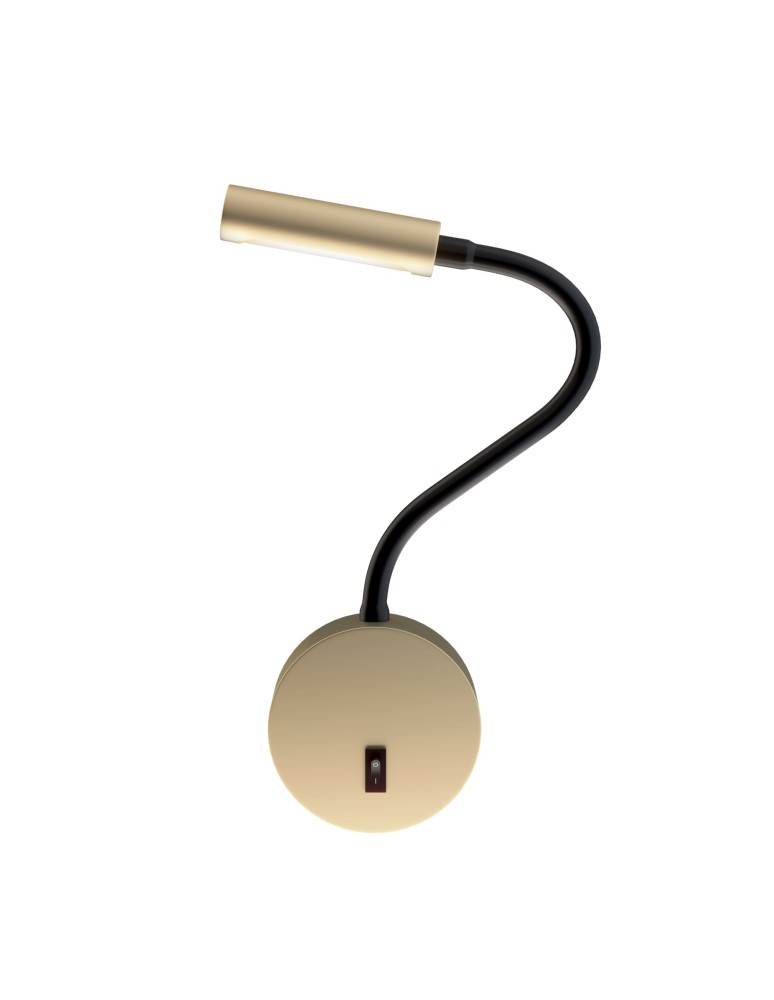 Wall lamps - Maytoni Stem Wall lamp/wall switch with LED reading switch 3W 150lm 3000K Gold Matte C035WL-L3MG3K - product kolory-swiatla.pl 2
