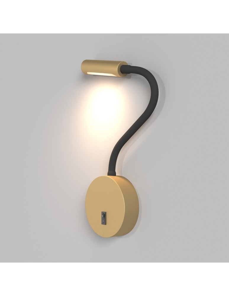 Wall lamps - Maytoni Stem Wall lamp/wall switch with LED reading switch 3W 150lm 3000K Gold Matte C035WL-L3MG3K - product kolory-swiatla.pl 4