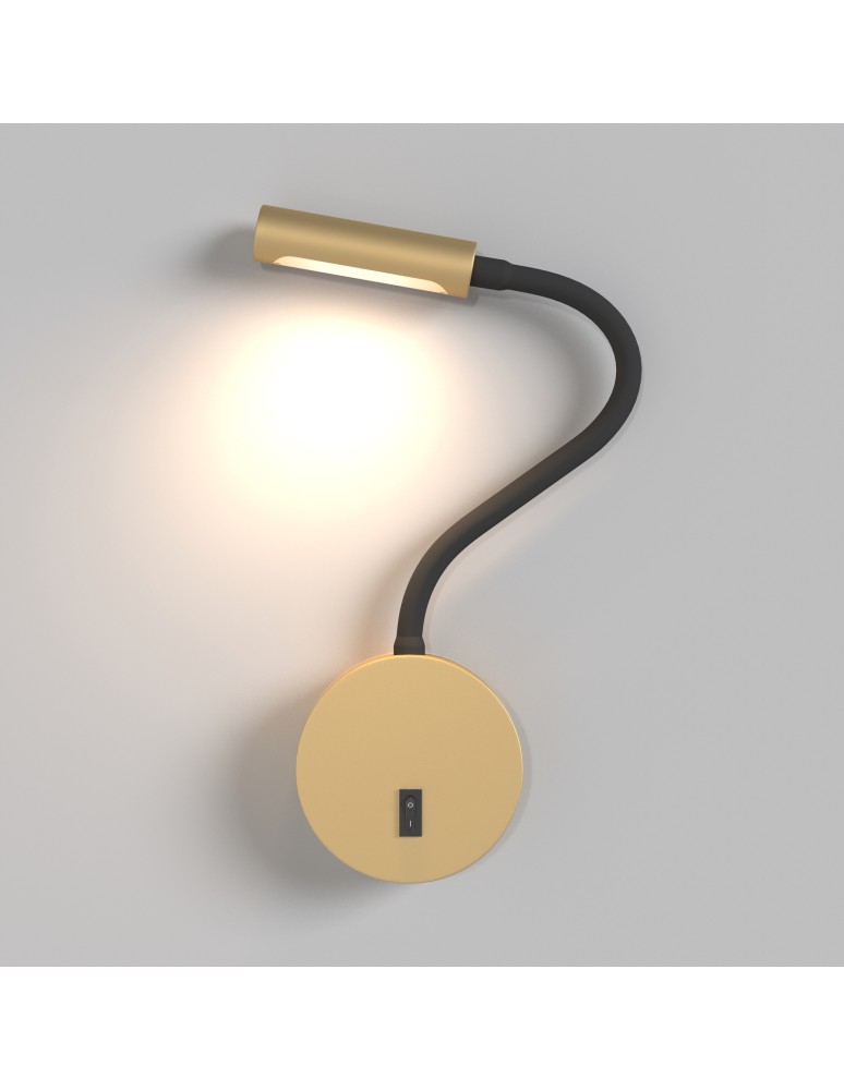 Wall lamps - Maytoni Stem Wall lamp/wall switch with LED reading switch 3W 150lm 3000K Gold Matte C035WL-L3MG3K - product kolory-swiatla.pl 5