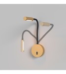 Wall lamps - Maytoni Stem Wall lamp/wall switch with LED reading switch 3W 150lm 3000K Gold Matte C035WL-L3MG3K - product 6