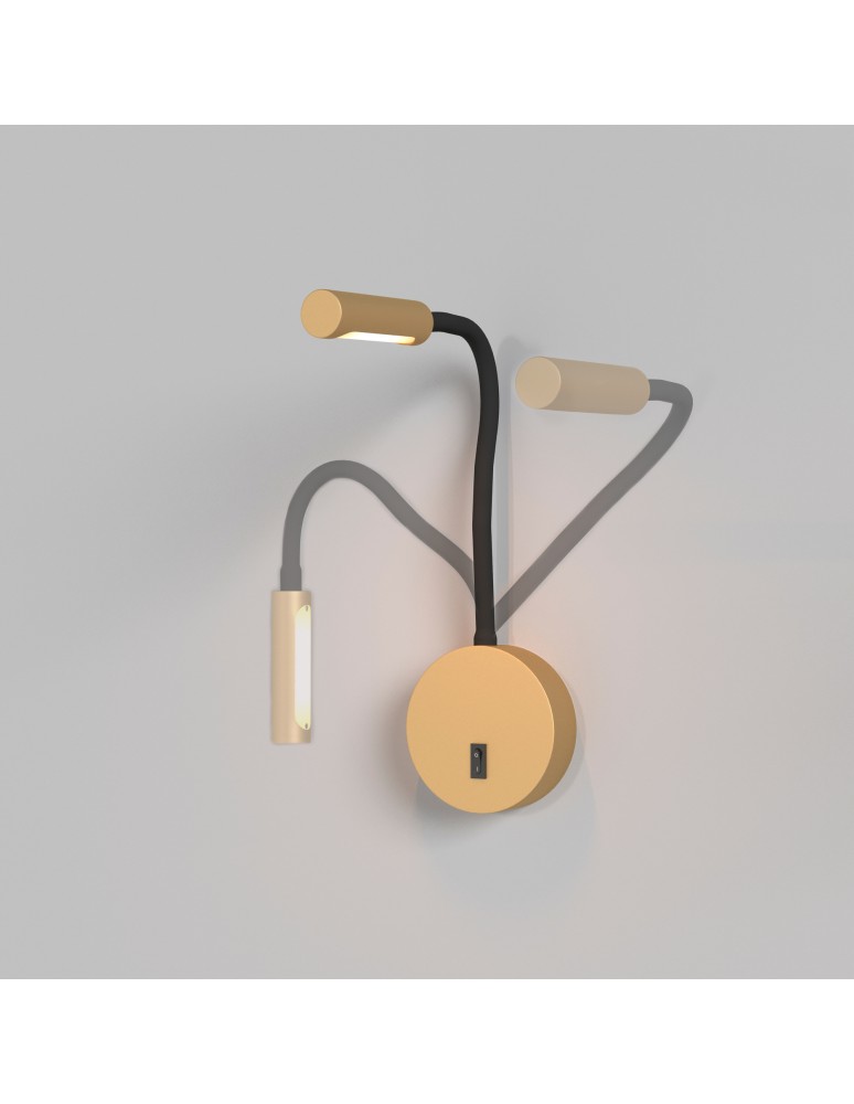 Wall lamps - Maytoni Stem Wall lamp/wall switch with LED reading switch 3W 150lm 3000K Gold Matte C035WL-L3MG3K - product kolory-swiatla.pl 6