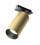 Lamps for 1 phase busbars - Maytoni Artisan UNITY Single-Circuit Rail Spotlight 1xGU10 12W Black, Gold Matte TR089-1-GU10-BMG - product 1