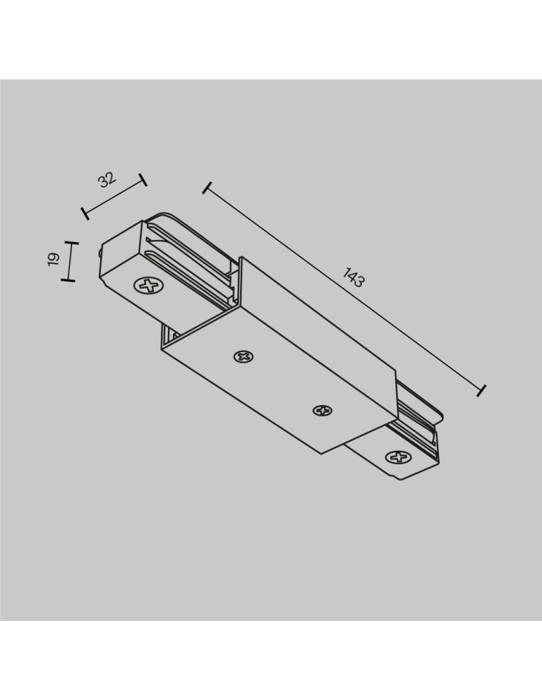 Accessories for 1 phase busbars - Maytoni UNITY Surface Mounted Single Circuit Rail Accessories Black TRA001CB-11B - product kolory-swiatla.pl 6