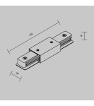Accessories for 1 phase busbars - Maytoni UNITY Surface Mounted Single Circuit Rail Accessories White TRA001CB-11W - product 6