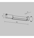 Lamps for 1 phase busbars - Maytoni Basis Rot UNITY LED single circuit bus lamp 12W 780lm 3000K Black TR104-1-12W3K-B-DE. - product 6