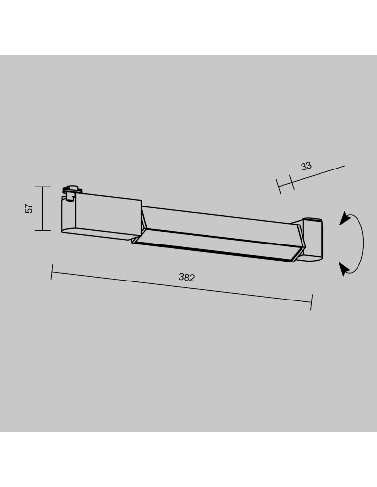 Lamps for 1 phase busbars - Maytoni Basis Rot UNITY LED single circuit bus lamp 12W 780lm 3000K White TR104-1-12W3K-W-DE. - product kolory-swiatla.pl 6