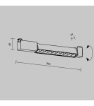 Lamps for 1 phase busbars - Maytoni Points Rot Lamp for UNITY LED Single Circuit Rail 10W 620lm 3000K Black TR010-1-10W3K-M-B-DE. - product 6