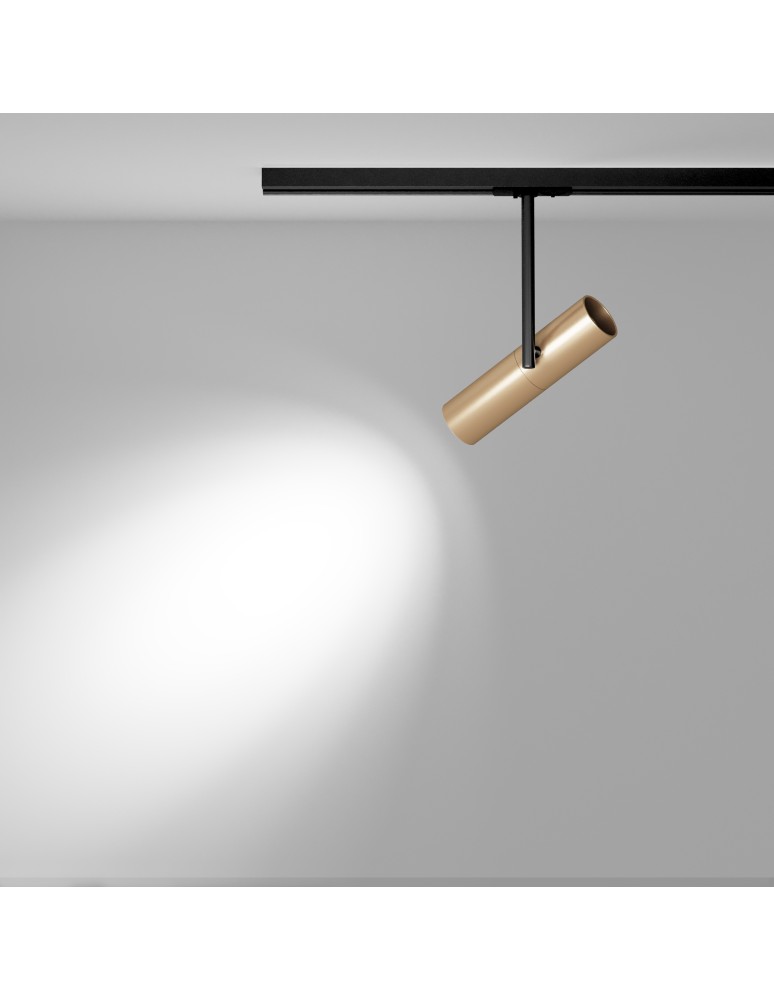 Lamps for 1 phase busbars - Maytoni Elti UNITY Single-Circuit Rail Spotlight 1xGU10 10W Black, Gold TR005-1-GU10-BG - product kolory-swiatla.pl 4