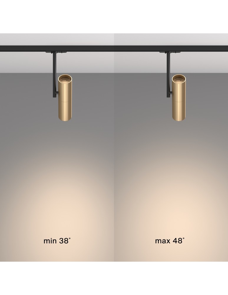 Lamps for 1 phase busbars - Maytoni Elti UNITY Single-Circuit Rail Spotlight 1xGU10 10W Black, Gold TR005-1-GU10-BG - product kolory-swiatla.pl 6