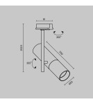 Lamps for 1 phase busbars - Maytoni Elti UNITY Single-Circuit Rail Spotlight 1xGU10 10W Black, Gold TR005-1-GU10-BG - product 7