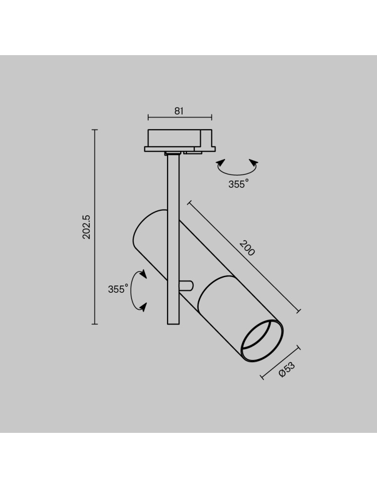 Lamps for 1 phase busbars - Maytoni Elti UNITY Single-Circuit Rail Spotlight 1xGU10 10W Black, Gold TR005-1-GU10-BG - product kolory-swiatla.pl 7