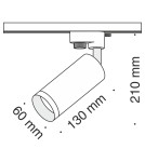 Lamps for 1 phase busbars - Maytoni Focus Spotlight for UNITY Single Circuit Rail 1xGU10 10W Graphite TR004-1-GU10-GF. - product 6