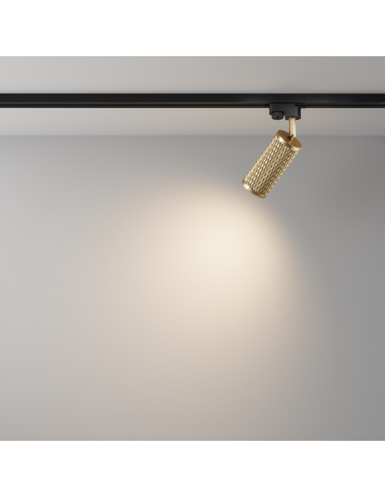 Lamps for 1 phase busbars - Maytoni Focus Design UNITY 1xGU10 10W Gold TR011-1-GU10-G Single Circuit Rail Spotlight. - product kolory-swiatla.pl 4