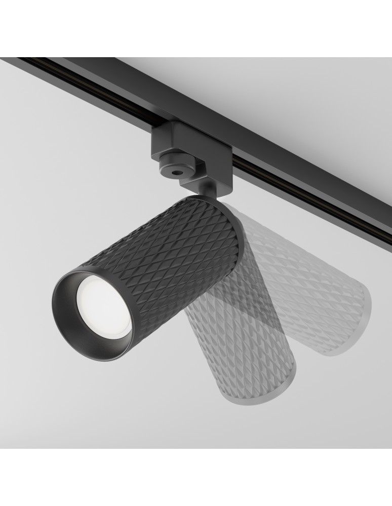 Lamps for 1 phase busbars - Maytoni Focus Design UNITY 1xGU10 10W Black TR011-1-GU10-B Single Circuit Rail Spotlight. - product kolory-swiatla.pl 7