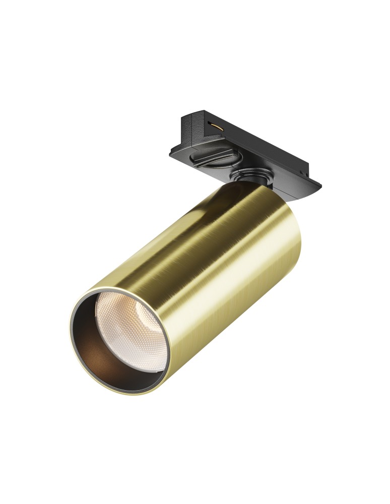 Lamps for 1 phase busbars - Maytoni Focus LED Spotlight for UNITY LED Single Circuit Rail 12W 900lm 3000K Brass TR021-1-12W3K-W-BBS - product kolory-swiatla.pl 1