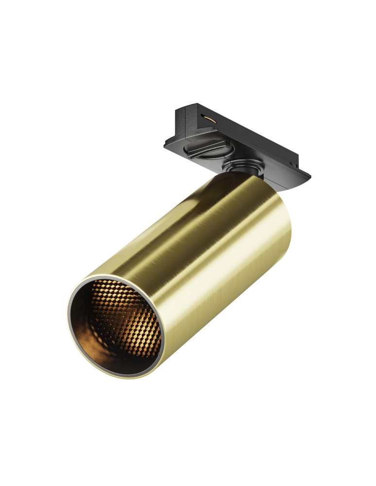 Lamps for 1 phase busbars - Maytoni Focus LED Spotlight for UNITY LED Single Circuit Rail 12W 900lm 3000K Brass TR021-1-12W3K-W-BBS - product kolory-swiatla.pl 2
