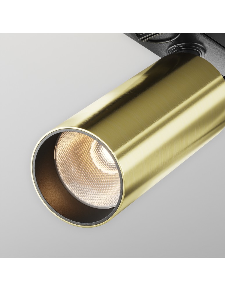 Lamps for 1 phase busbars - Maytoni Focus LED Spotlight for UNITY LED Single Circuit Rail 12W 900lm 3000K Brass TR021-1-12W3K-W-BBS - product kolory-swiatla.pl 3