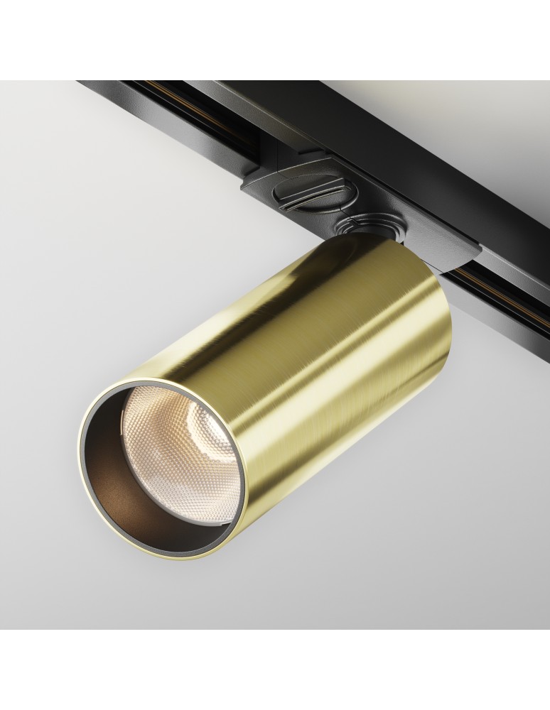 Lamps for 1 phase busbars - Maytoni Focus LED Spotlight for UNITY LED Single Circuit Rail 12W 900lm 3000K Brass TR021-1-12W3K-W-BBS - product kolory-swiatla.pl 5