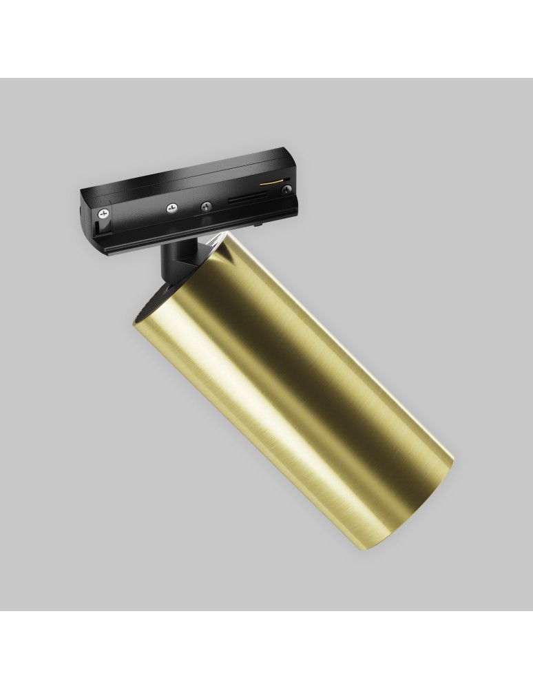 Lamps for 1 phase busbars - Maytoni Focus LED Spotlight for UNITY LED Single Circuit Rail 12W 900lm 3000K Brass TR021-1-12W3K-W-BBS - product kolory-swiatla.pl 6