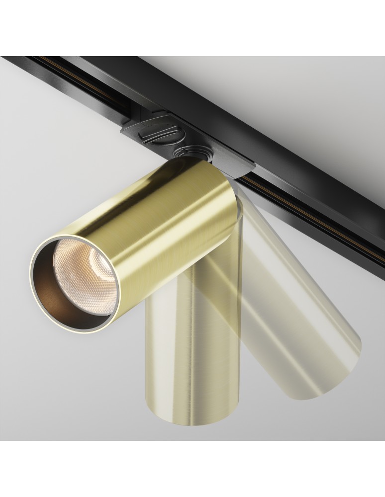 Lamps for 1 phase busbars - Maytoni Focus LED Spotlight for UNITY LED Single Circuit Rail 12W 900lm 3000K Brass TR021-1-12W3K-W-BBS - product kolory-swiatla.pl 7
