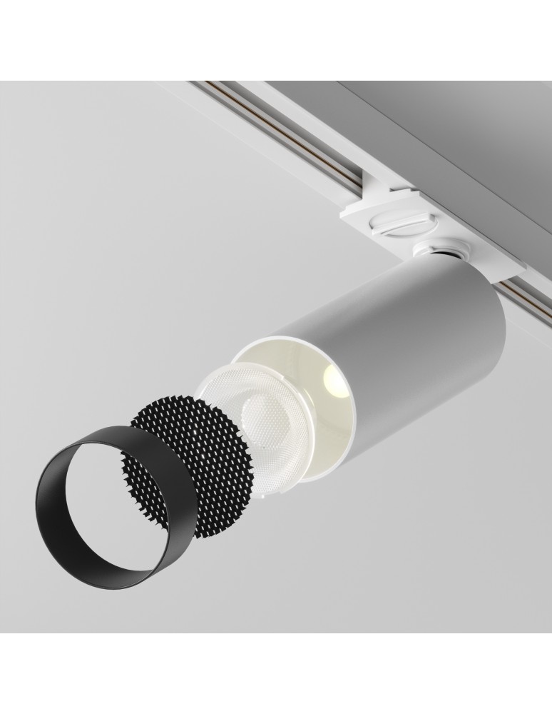 Lamps for 1 phase busbars - Maytoni Focus LED Spotlight for UNITY LED Single Circuit Rail 12W 900lm 3000K White TR021-1-12W3K-W-D-W - product kolory-swiatla.pl 3