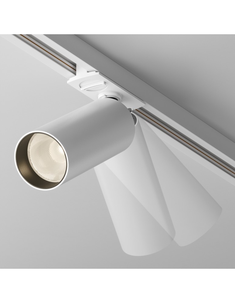 Lamps for 1 phase busbars - Maytoni Focus LED Spotlight for UNITY LED Single Circuit Rail 12W 900lm 3000K White TR021-1-12W3K-W-D-W - product kolory-swiatla.pl 4