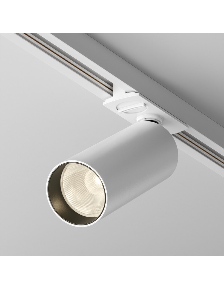 Lamps for 1 phase busbars - Maytoni Focus LED Spotlight for UNITY LED Single Circuit Rail 12W 900lm 3000K White TR021-1-12W3K-W-W - product kolory-swiatla.pl 2