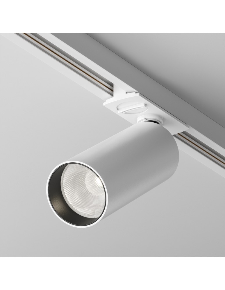 Lamps for 1 phase busbars - Maytoni Focus LED Spotlight for UNITY LED Single Circuit Rail 12W 900lm 4000K White TR021-1-12W4K-W-W - product kolory-swiatla.pl 2