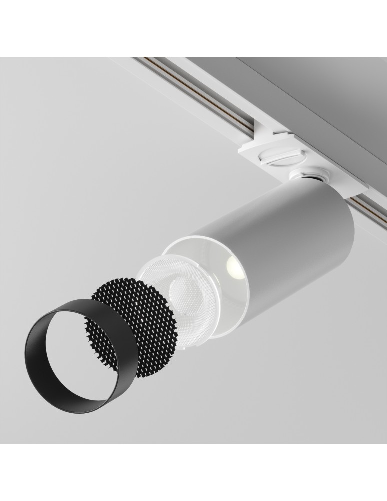 Lamps for 1 phase busbars - Maytoni Focus LED Spotlight for UNITY LED Single Circuit Rail 12W 900lm 4000K White TR021-1-12W4K-W-W - product kolory-swiatla.pl 3