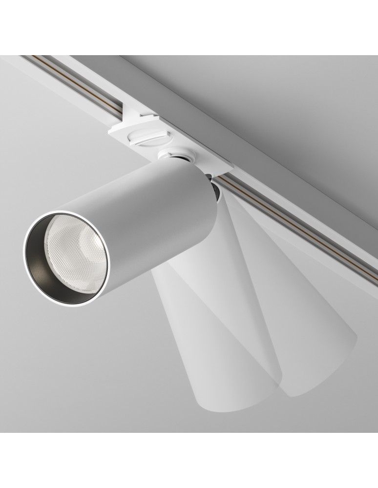 Lamps for 1 phase busbars - Maytoni Focus LED Spotlight for UNITY LED Single Circuit Rail 12W 900lm 4000K White TR021-1-12W4K-W-W - product kolory-swiatla.pl 4