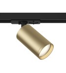 Lamps for 1 phase busbars - Maytoni Focus S Spotlight for UNITY Single Circuit Bus 1xGU10 10W Black, Gold Matte TR020-1-U-GU10-BMG - product 1