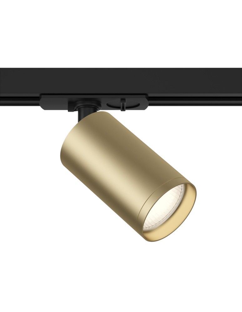 Lamps for 1 phase busbars - Maytoni Focus S Spotlight for UNITY Single Circuit Bus 1xGU10 10W Black, Gold Matte TR020-1-U-GU10-BMG - product kolory-swiatla.pl 1