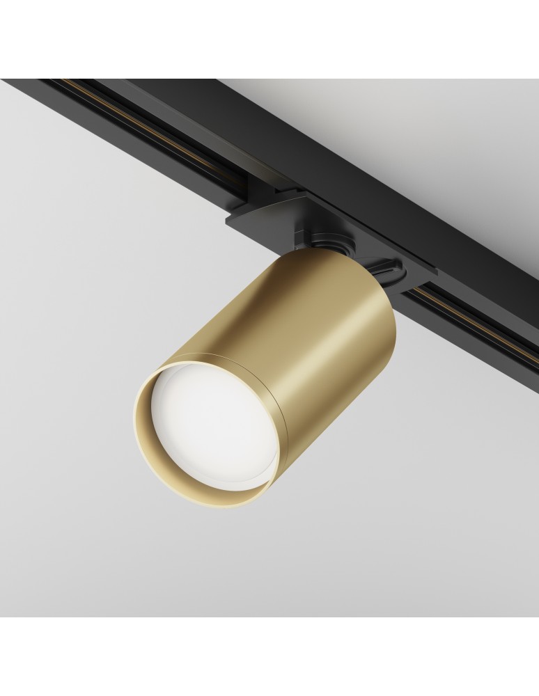 Lamps for 1 phase busbars - Maytoni Focus S Spotlight for UNITY Single Circuit Bus 1xGU10 10W Black, Gold Matte TR020-1-U-GU10-BMG - product kolory-swiatla.pl 3