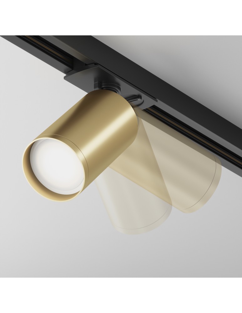Lamps for 1 phase busbars - Maytoni Focus S Spotlight for UNITY Single Circuit Bus 1xGU10 10W Black, Gold Matte TR020-1-U-GU10-BMG - product kolory-swiatla.pl 4