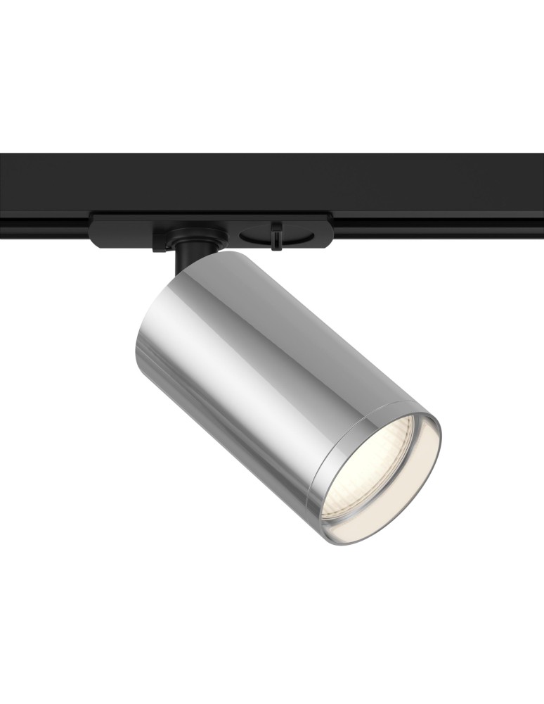 Lamps for 1 phase busbars - Maytoni Focus S Spotlight for UNITY Single-Circuit Rail 1xGU10 10W Black, Silver TR020-1-U-GU10-BS - product kolory-swiatla.pl 1