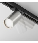 Lamps for 1 phase busbars - Maytoni Focus S Spotlight for UNITY Single-Circuit Rail 1xGU10 10W Black, Silver TR020-1-U-GU10-BS - product 4