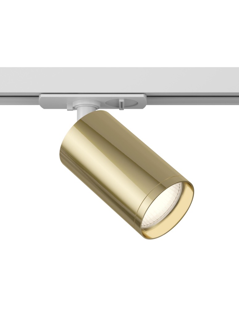 Lamps for 1 phase busbars - Maytoni Focus S Spotlight for UNITY Single-Circuit Rail 1xGU10 10W White, Gold TR020-1-U-GU10-WG - product kolory-swiatla.pl 1