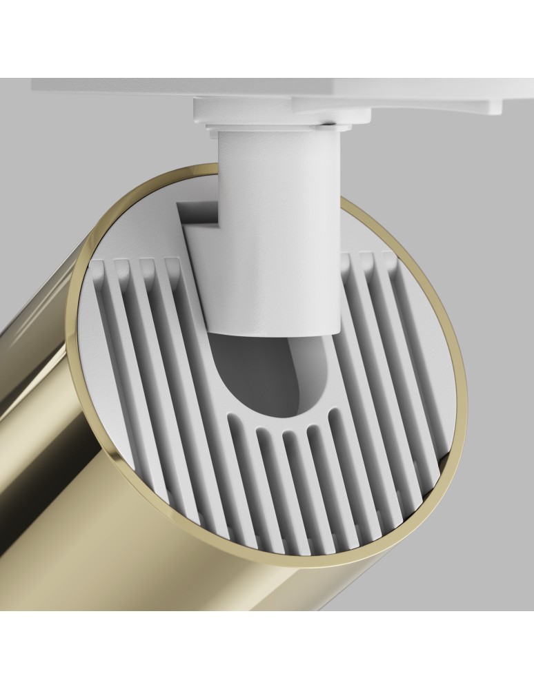 Lamps for 1 phase busbars - Maytoni Focus S Spotlight for UNITY Single-Circuit Rail 1xGU10 10W White, Gold TR020-1-U-GU10-WG - product kolory-swiatla.pl 2