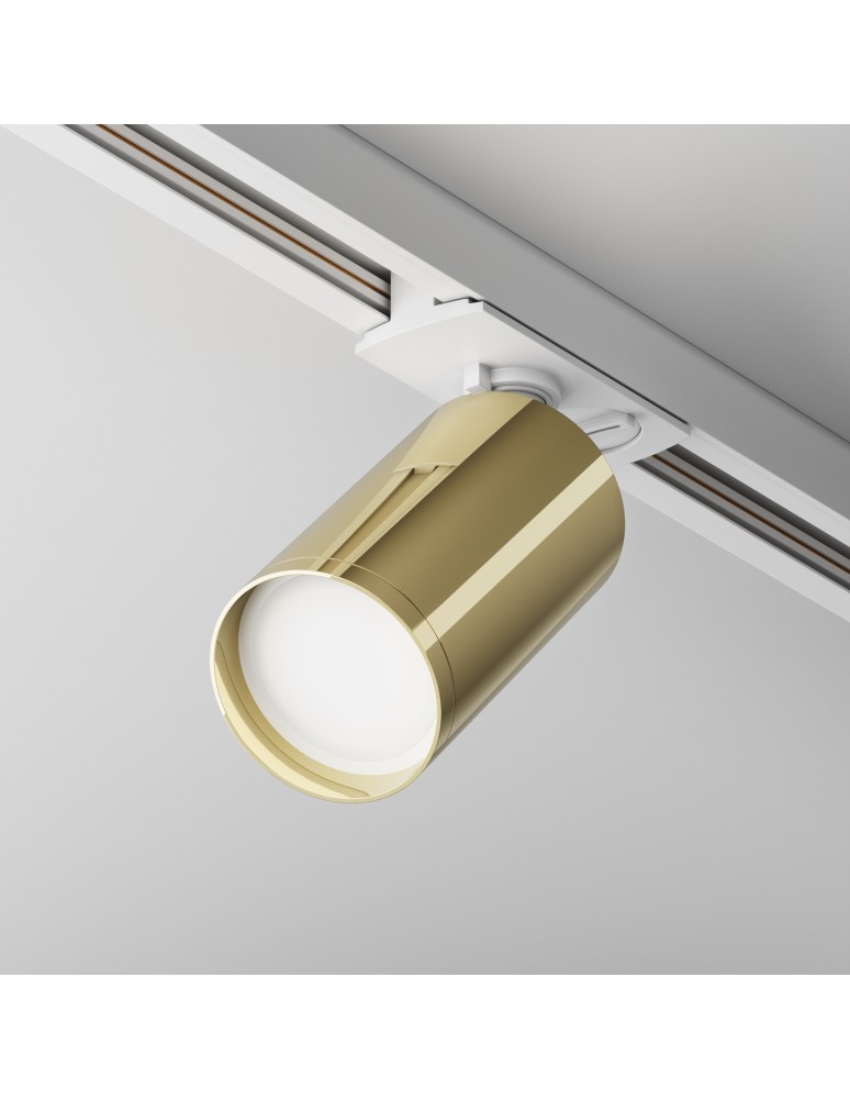 Lamps for 1 phase busbars - Maytoni Focus S Spotlight for UNITY Single-Circuit Rail 1xGU10 10W White, Gold TR020-1-U-GU10-WG - product kolory-swiatla.pl 3