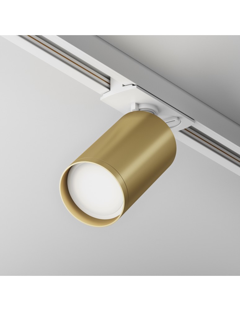 Lamps for 1 phase busbars - Maytoni Focus S Spotlight for UNITY Single-Circuit Rail 1xGU10 10W White, Gold Matte TR020-1-U-GU10-WMG - product kolory-swiatla.pl 1