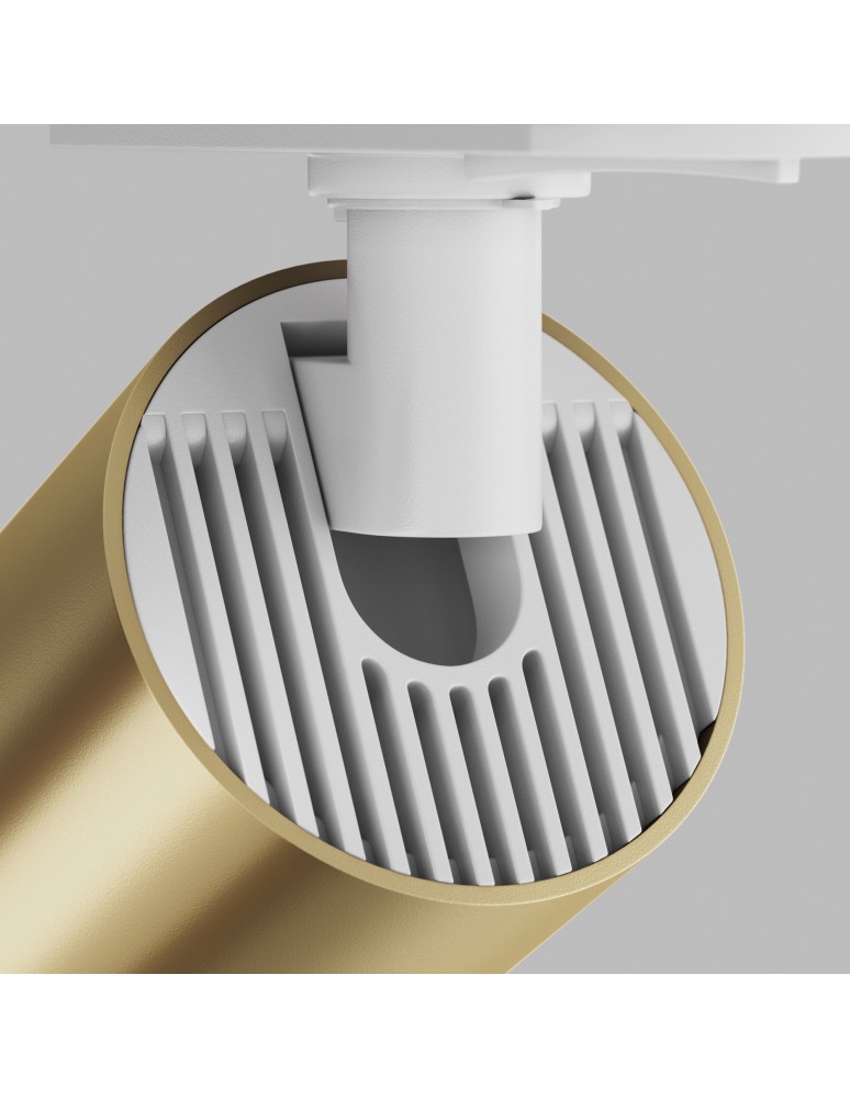 Lamps for 1 phase busbars - Maytoni Focus S Spotlight for UNITY Single-Circuit Rail 1xGU10 10W White, Gold Matte TR020-1-U-GU10-WMG - product kolory-swiatla.pl 3